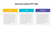 Simple Stop Start Continue PPT Slide For Presentation